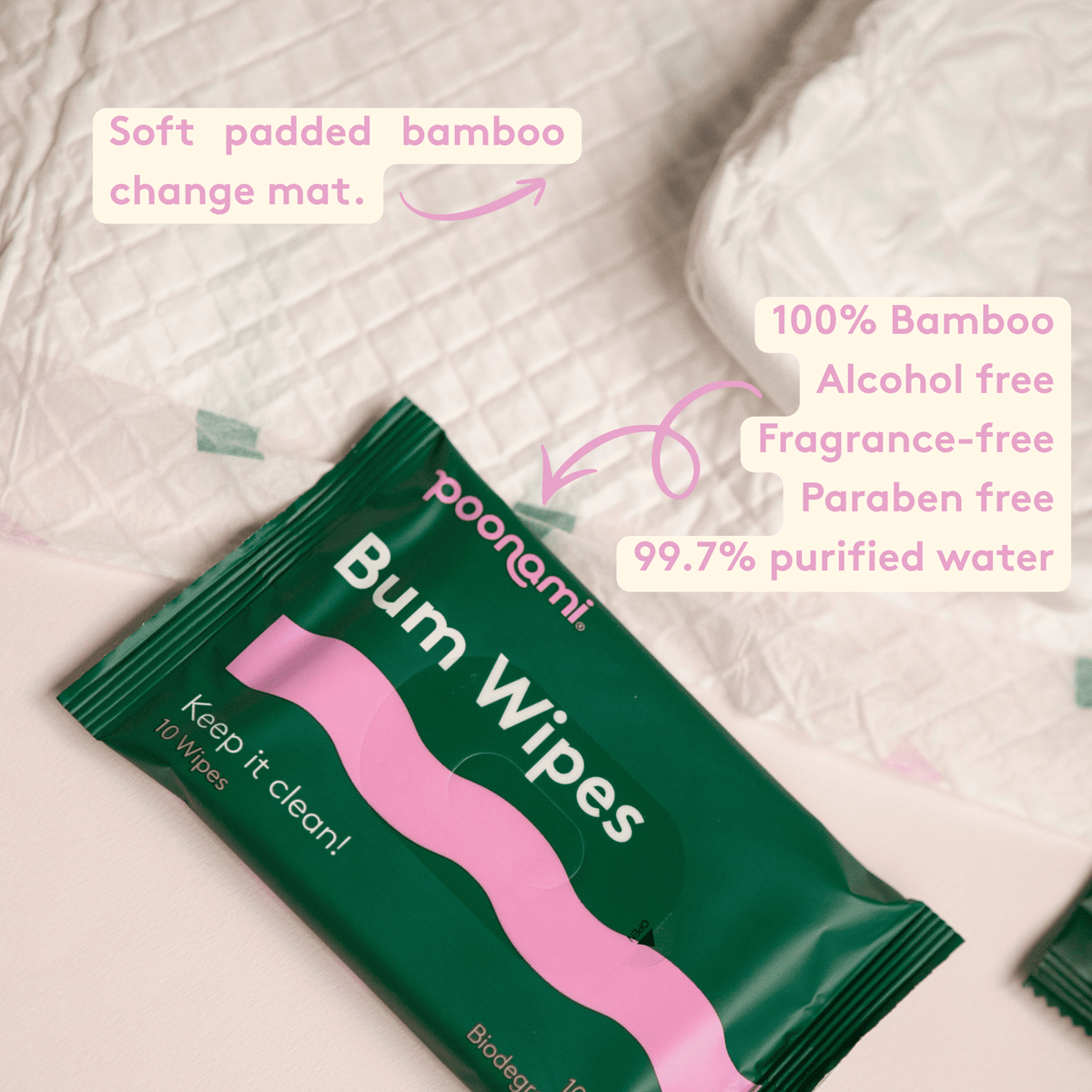 Poonami kit Change Mat and Wipes